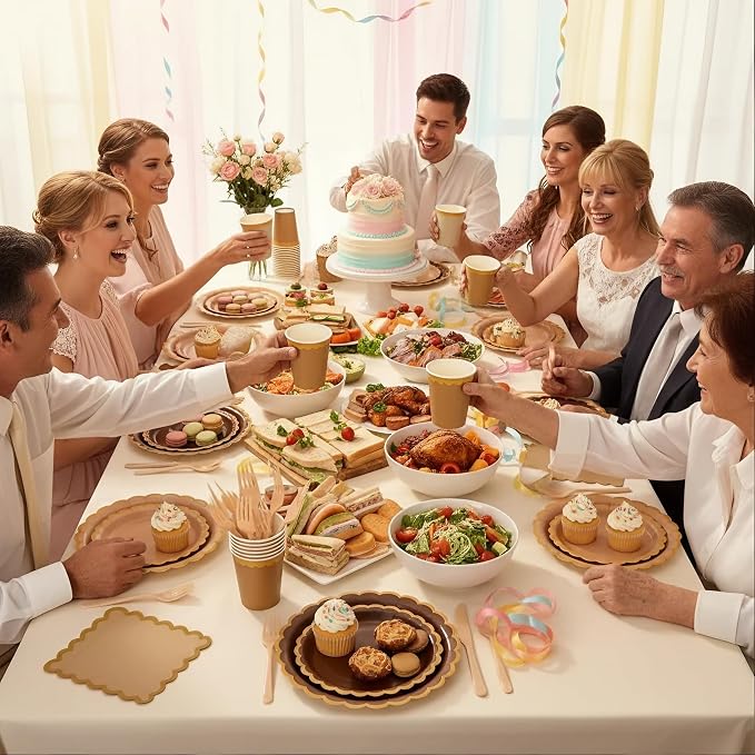 Brown Plates and Napkins Party Supplies