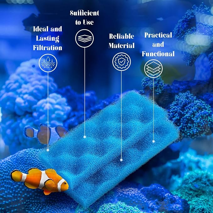 6 Pcs Aquarium Filters Bio Sponge Sets Compatible