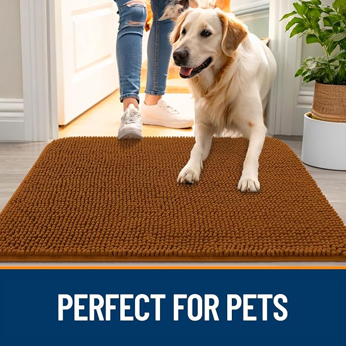 OLANLY Dog Door Mat for Muddy Paws 35x24, Absorbs Moisture and Dirt, Absorbent