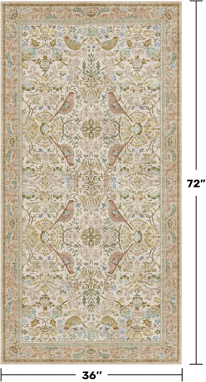 3x6 Washable Rug for Large Entryway