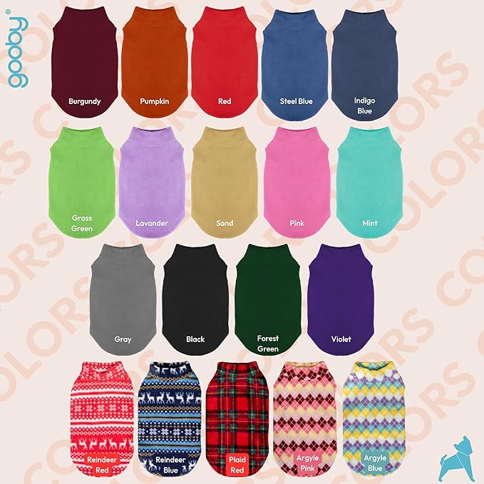 Gooby Boys X-Small Length (7 Inch) Stretch Fleece, Steel Blue, X-Small Length 7 US