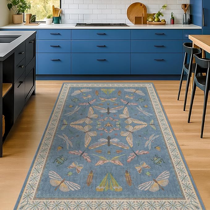 Hazo Haus Insect 3x5 Washable Stain Resistant Rugs