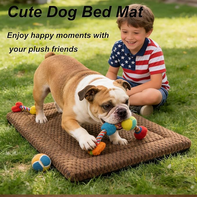 Dog Bed Mat - Reversible Dog Crate Bed Mats, Soft & Breathable Kennel Pad, Durable Crate Bed for Small Medium Large Dogs & Cats