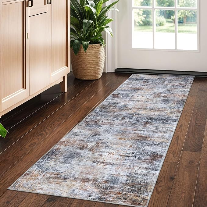 IOHOUZE Abstract Runner Rug 2x5 Ft Washable Runners