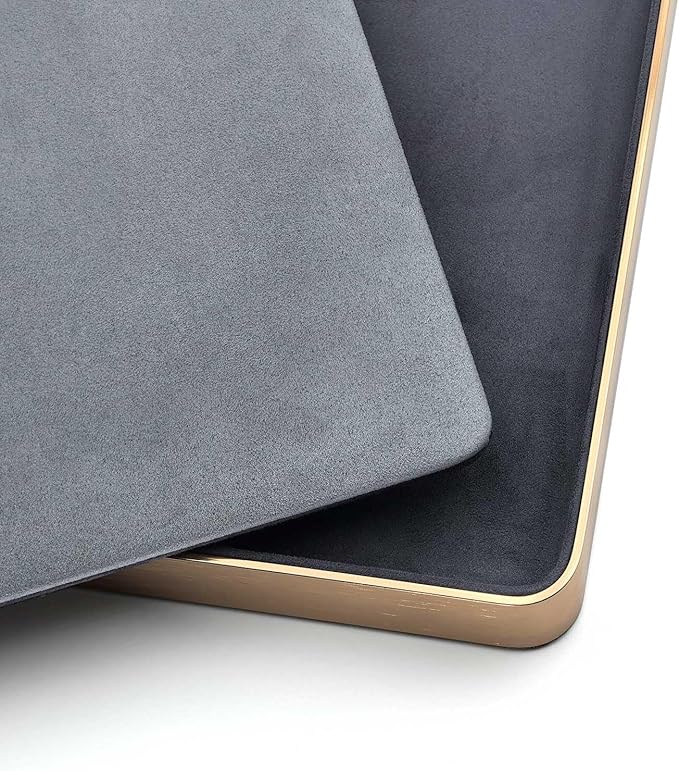 Metal Jewelry Tray, Valet Tray, Bedside Table and Desktop Organizer. It is