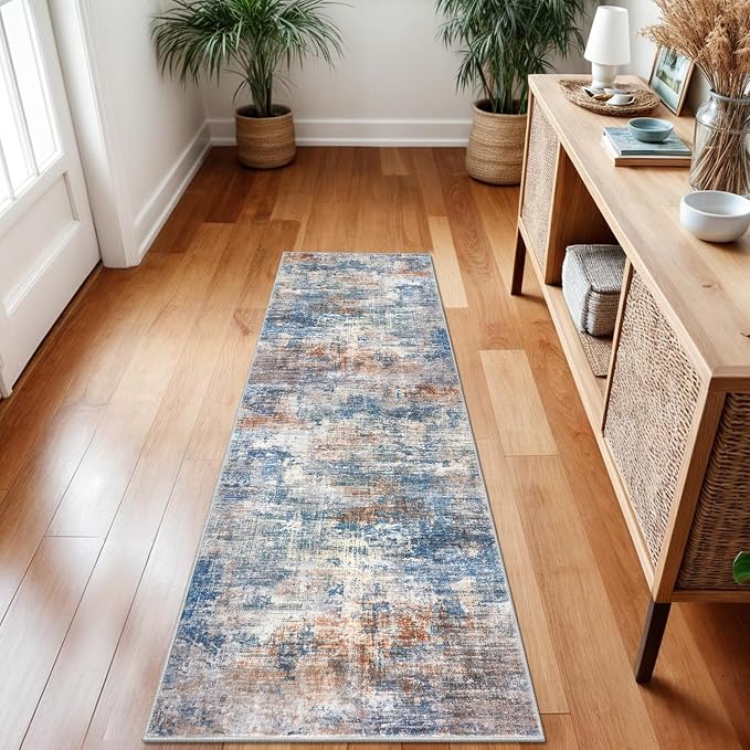IOHOUZE Abstract Runner Rug 2x7 Ft Washable Runners