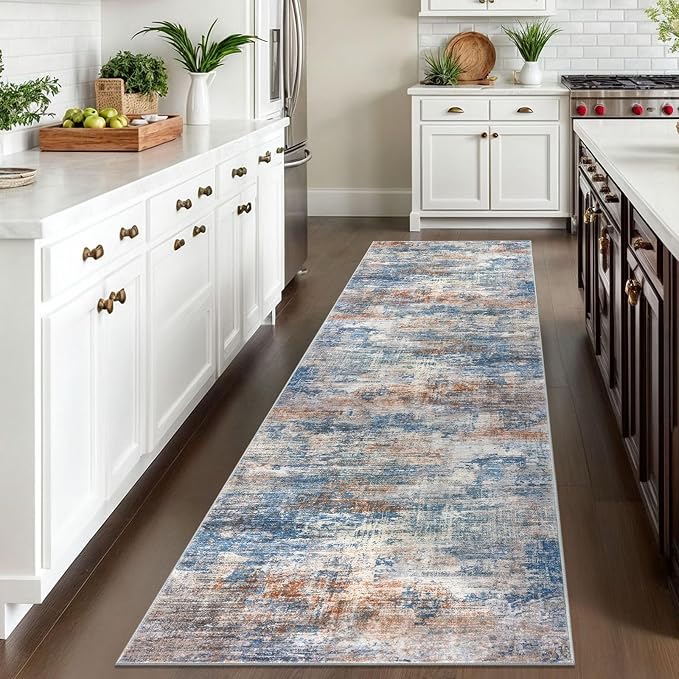 IOHOUZE Abstract Runner Rug 3x10 Ft Washable Runners