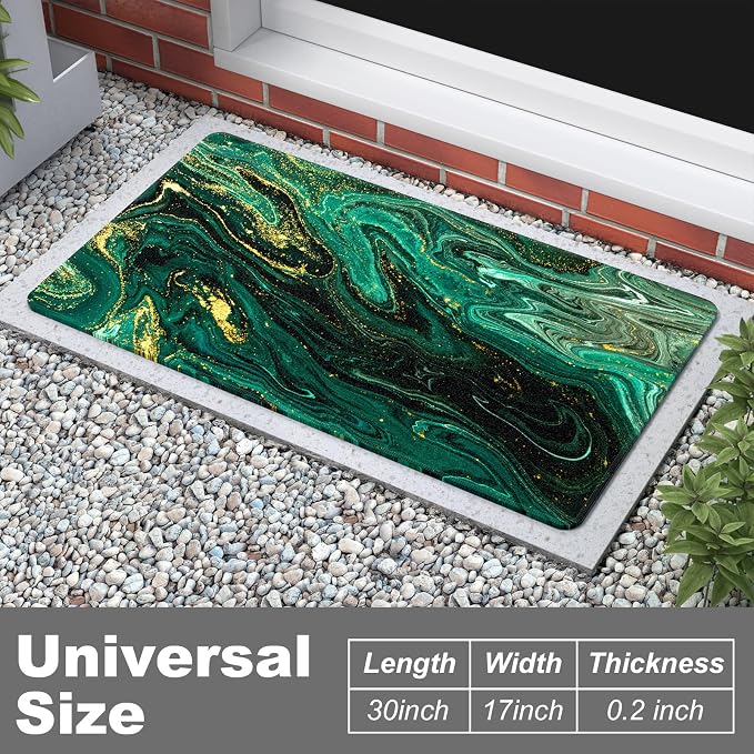 Rnivvi Front Door Mat, Heavy Duty Low Profile Anti-Slip Entryway Rug