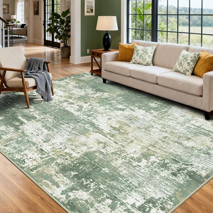 RELEANY Washable Area Rugs 6'x8' Non-Slip Modern Abstract Soft