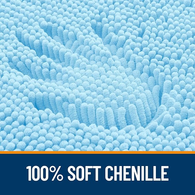 OLANLY Large Bathroom Rugs 50x30, Extra Soft Absorbent Chenille Bath Rugs