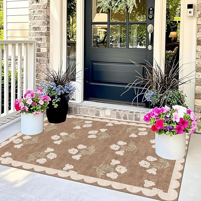 3x5 Floral Entry Rug