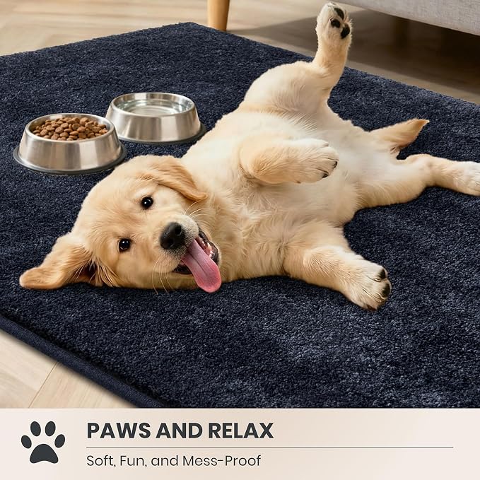 PURRUGS Easy Care Area Rug 4ft x 6ft, Non-Slip Machine Washable Entryway Rug