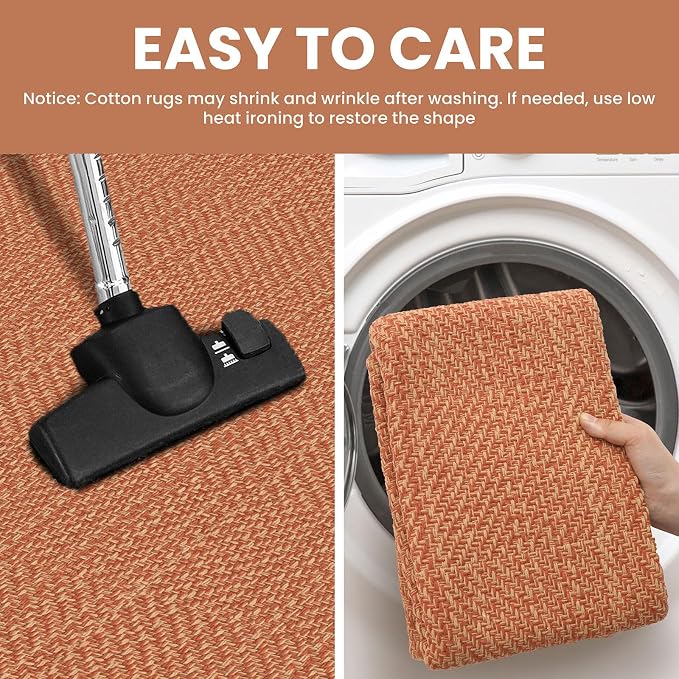 IOHOUZE Small Area Rug 2x3 Washable Woven Rugs
