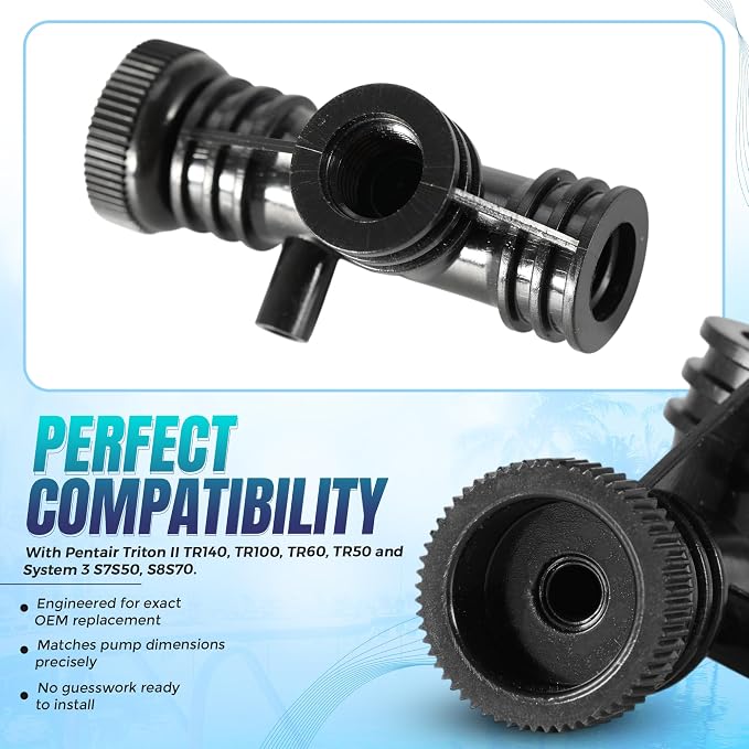 Replacement 154689 Pool Filter Air Bleeder Tee Assembly Compatible