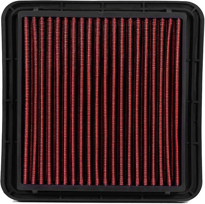 DNA Motoring AFPN-023-RD Clean Air Washable Drop In Panel Air Filter Enhance