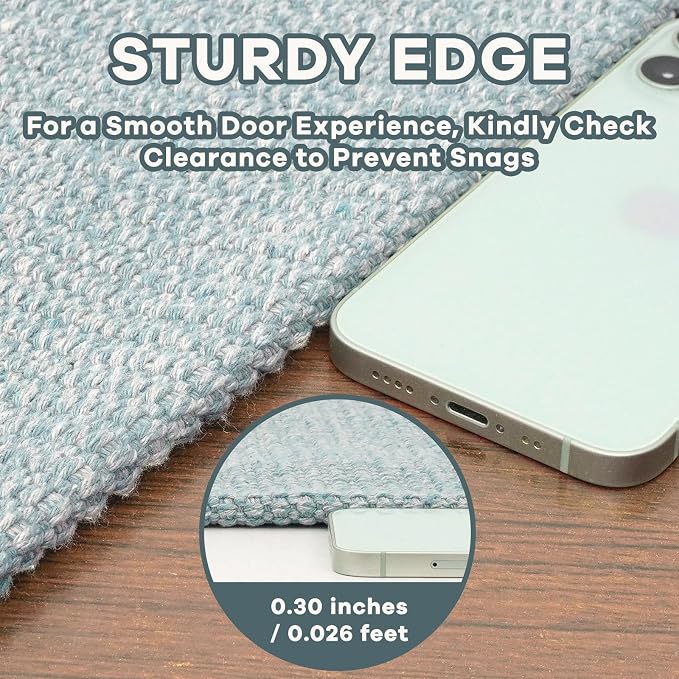 EARTHALL Washable Area Rug 4x6 Ft Non Slip Rugs