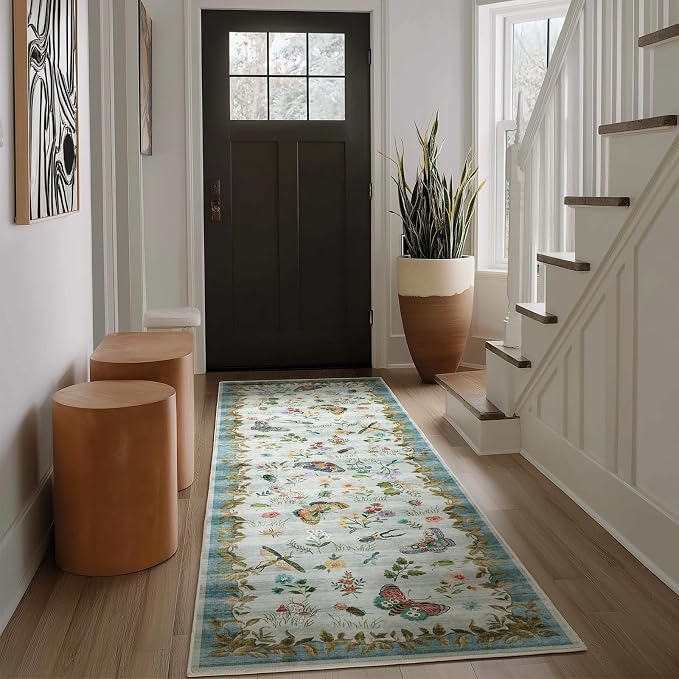 Machine Washable Runner Rug for Entryway: 2'x6' Kitchen Rugs Stain Resistant