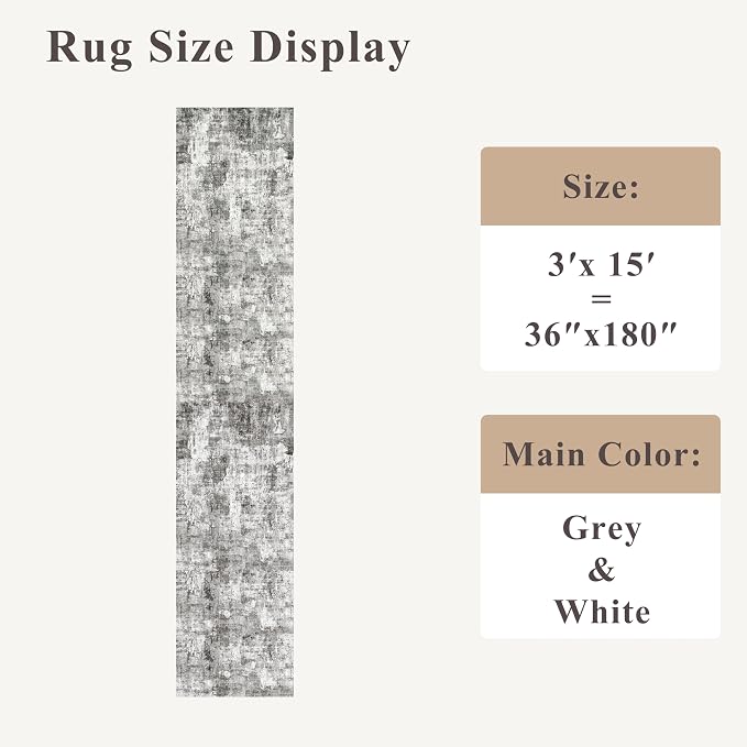 3x15 Ft Long Hallway Runner Rug