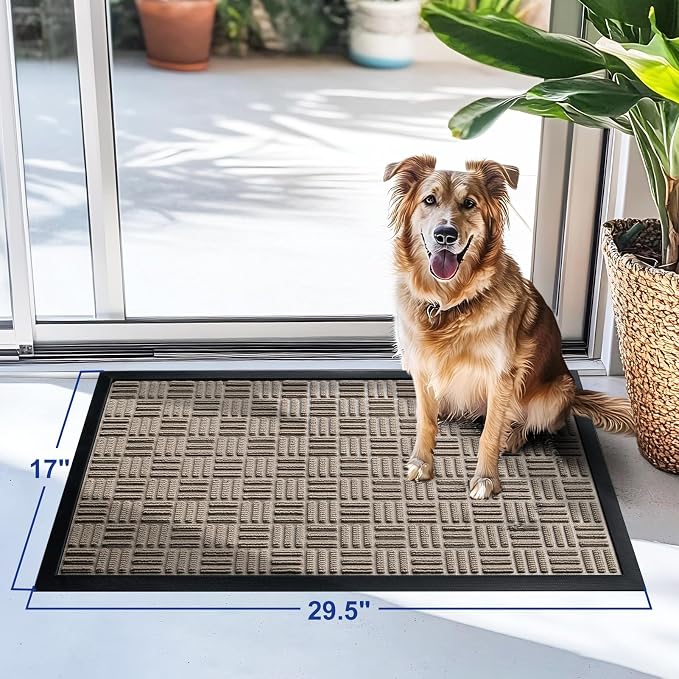 Mibao Front Door Mat, Heavy Duty Durable Welcome Mat