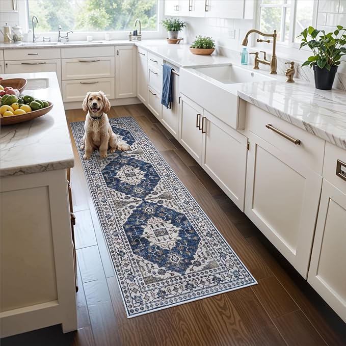 2x6 Washable Hallway Runner Rug: Indoor Farmhouse Kitchen Rugs Oriental Thin