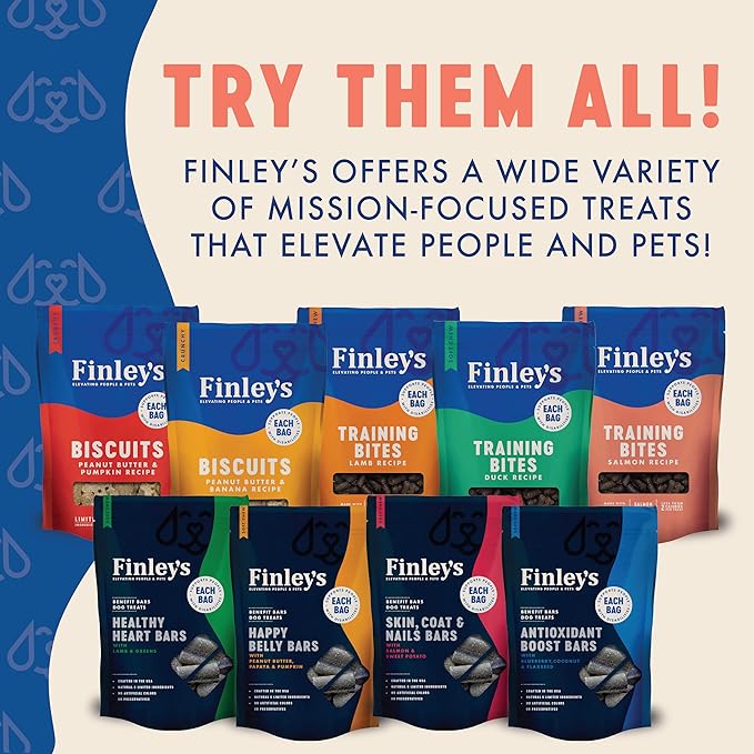 Finley's Training Treats for Puppies, Soft Salmon Dog Treats for All Dogs and Sizes, Limited Ingredient, Low Calories, 16oz, 6 Pack