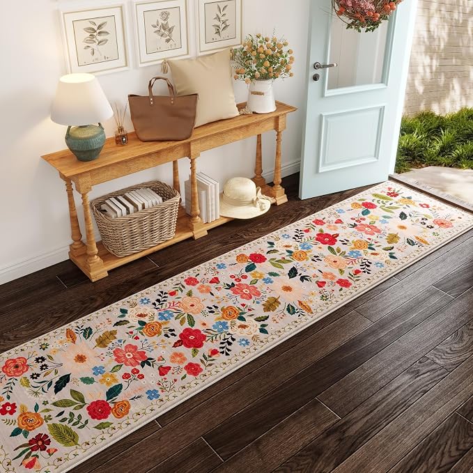 Rugcomf Runners for Hallways Kitchen Runner Rug Non Slip 2'x 10' Long Washable