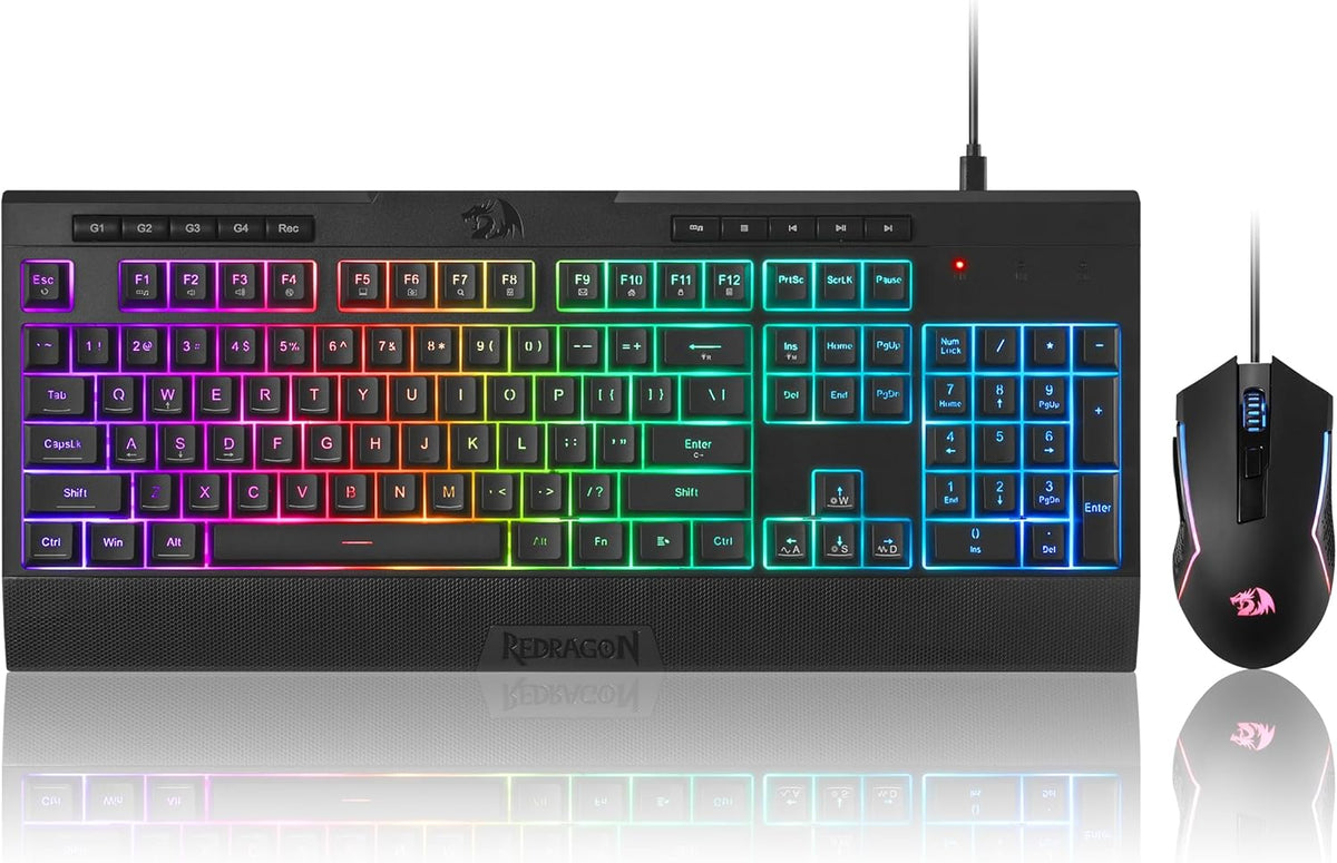 Redragon S151 Combo, K525 Membrane Gaming Keyboard + M616 10000 DPI Mouse