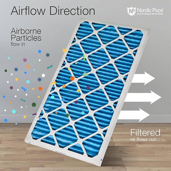 Nordic Pure 12x20x1 Pleated MERV 7 Air Filters 24 Pack