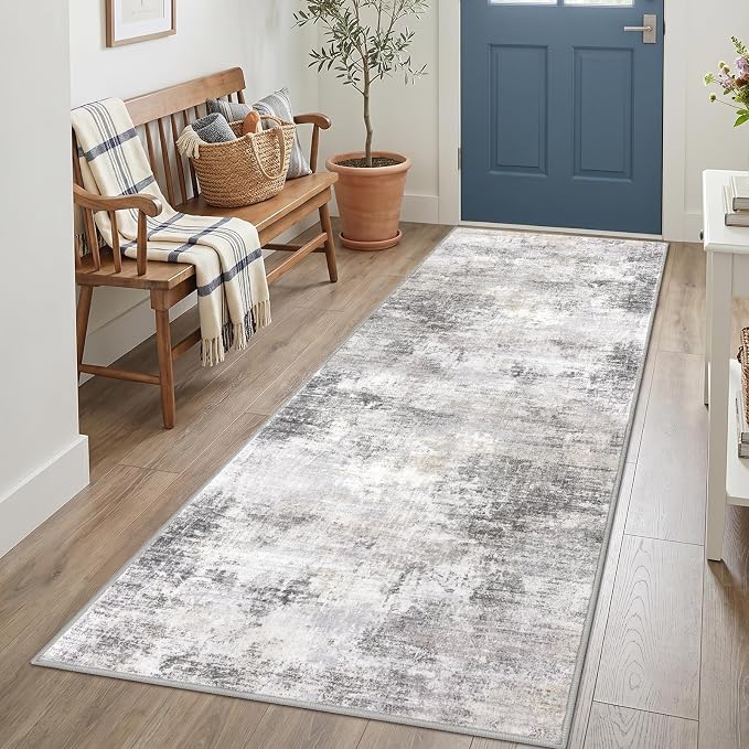 IOHOUZE Abstract Runner Rug 3x7 Ft Washable Runners