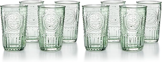 Bormioli Rocco Romantic Set Of 4 Cooler Glasses, 16 Oz. Colored Crystal Glass
