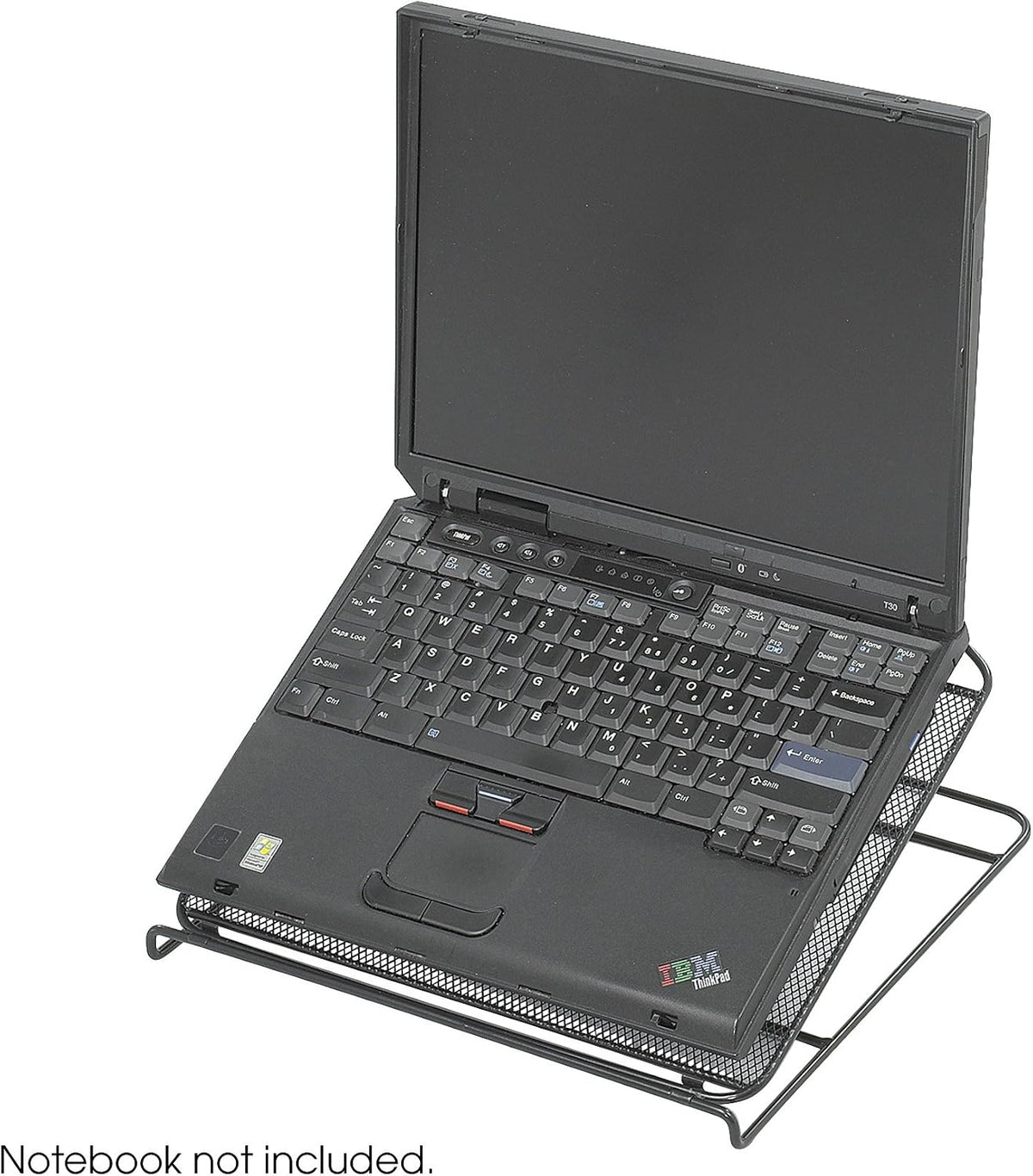 Safco 2161BL Onyx Mesh Adjustable Ventilated Tabletop Laptop Stand, Ergonomic Lift Stand' Black