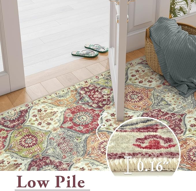 Lahome Washable Entryway Rug, 2x4 Kitchen Rugs