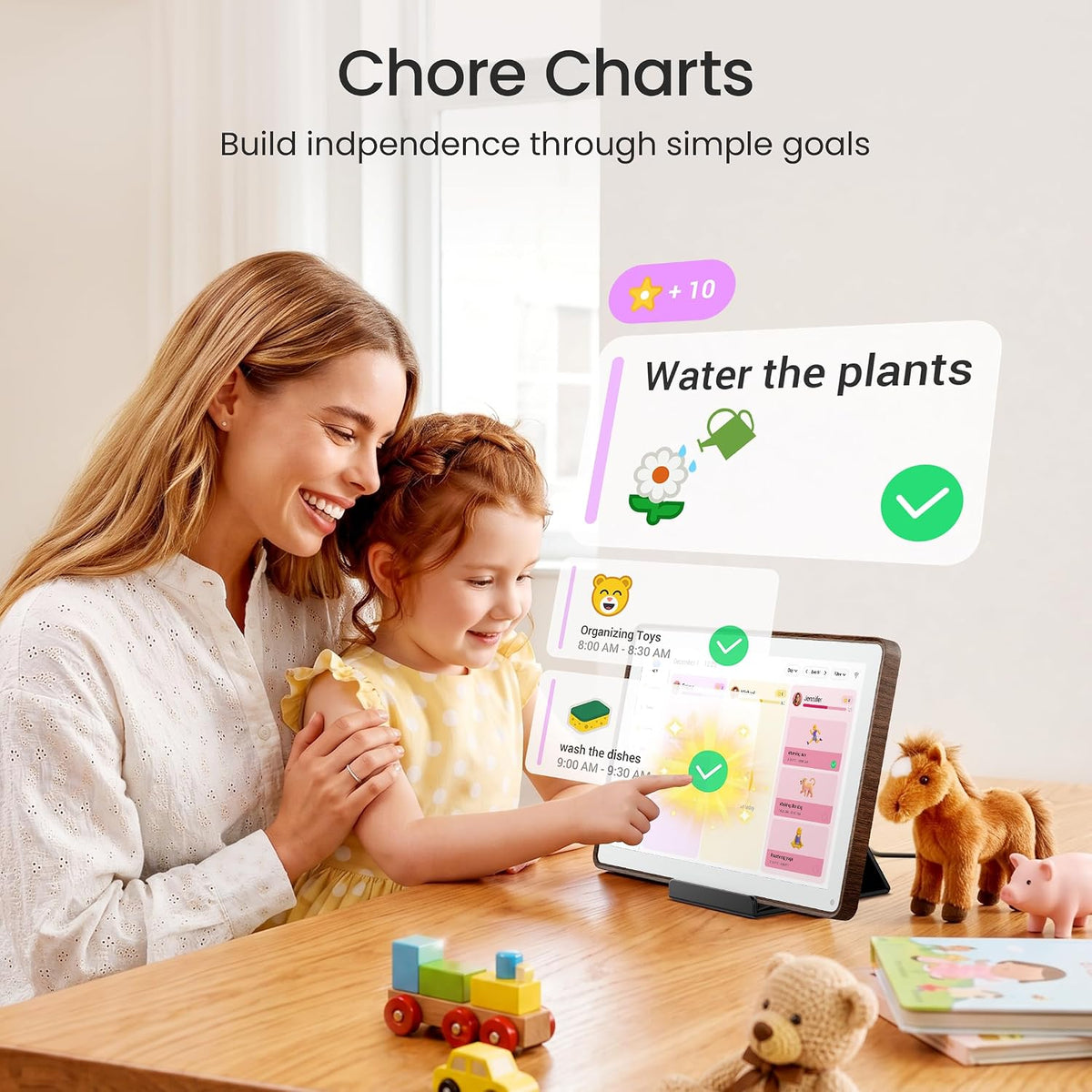 Digital Wall Calendar 15" Touch Screen, Electronic Family Planner Reminders