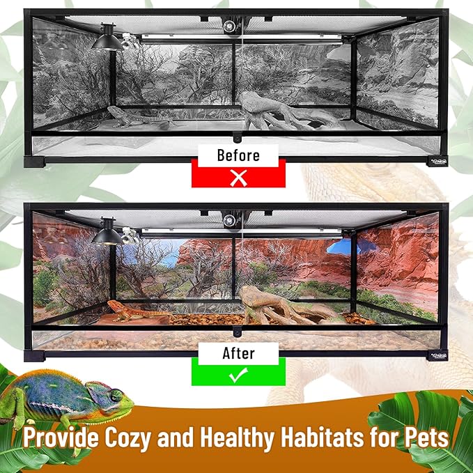 Riare 8 Pack Natural Coconut Chip Substrate for Reptiles- Compressed Coconut Husk Reptiles Bedding, Coco Husk Chip Terrarium Substrate for Snakes, Tortoises, Ball Python, Frogs, Bearded Dragon, Lizard