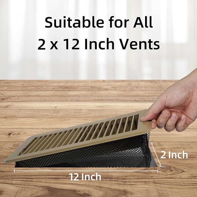 Floor Vent Screen Net 2''x12'', Air Vent Filter Mesh