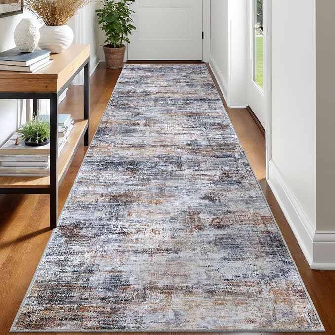 IOHOUZE Abstract Runner Rug 3x12 Ft Washable Runners