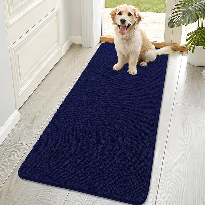 OLANLY Dog Door Mat for Muddy Paws 70x32, Absorbs Moisture and Dirt, Absorbent
