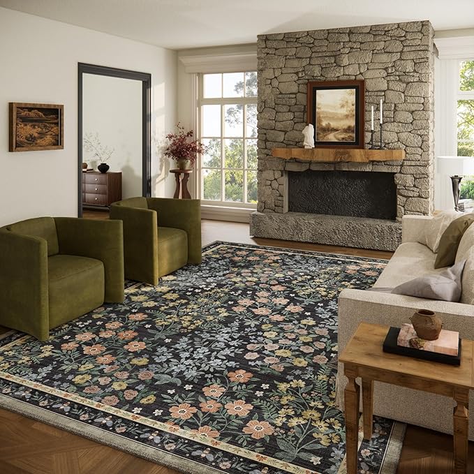 Washable Living Room Area Rug: 8x10 Rugs