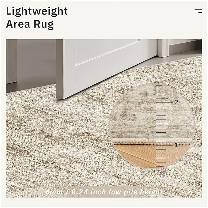 Soalmost 2x3 Washable Rugs for Kitchen, Powder Room Small Area Rug Non-Slip