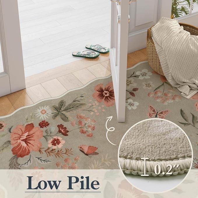 Lahome Floral Runners for Hallways, Soft Washable Runner
