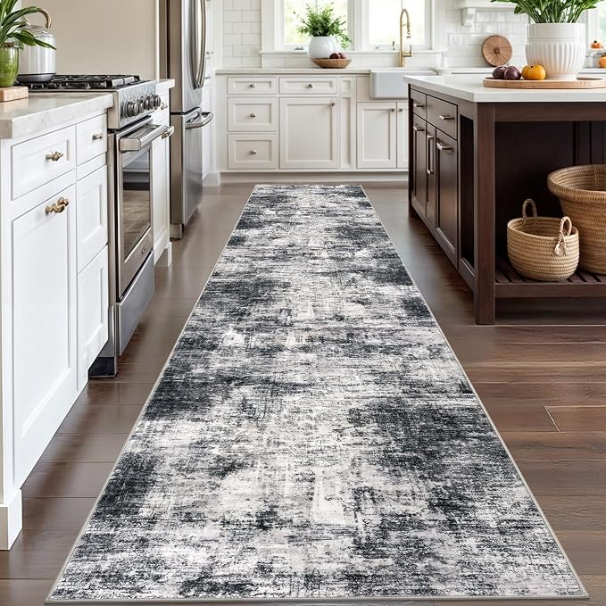 IOHOUZE Abstract Runner Rug 3x12 Ft Washable Runners