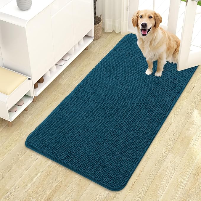 OLANLY Dog Door Mat for Muddy Paws 44x24, Absorbs Moisture and Dirt, Absorbent