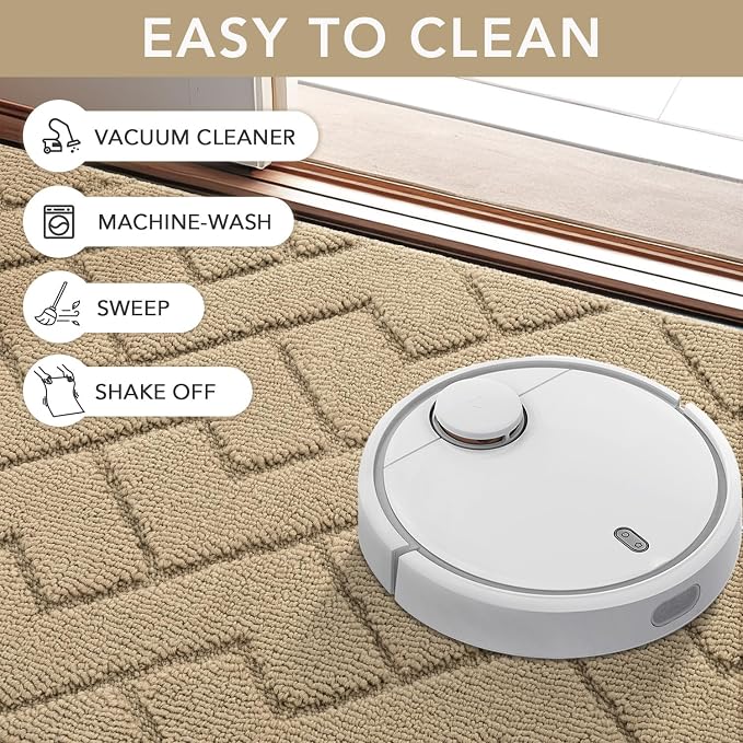hicorfe Front Door Mat Outside Entrance, Stain and Fade Resistant, Non Slip