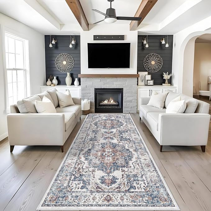 4x10 Washable Hallway Runner Rug: Oriental Living Room Entry Extra Wide Area