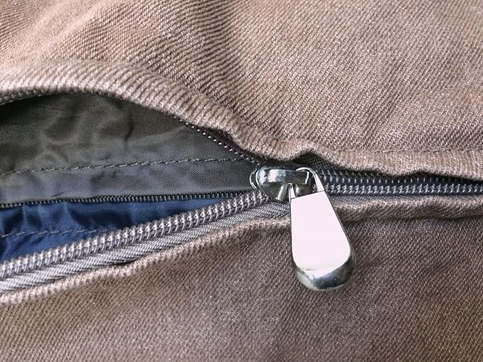 Dogbed4less Shredded Memory Foam Pillow Dog Bed with Waterproof Liner and Machine Washable Cover (Brown Denim, Large 48"X29")