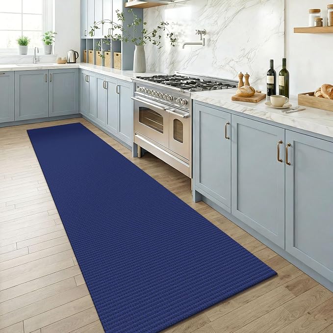 KOZYFLY Cotton Runners for Hallway 2.5'x8', Washable Runner Rug, Woven Non Slip