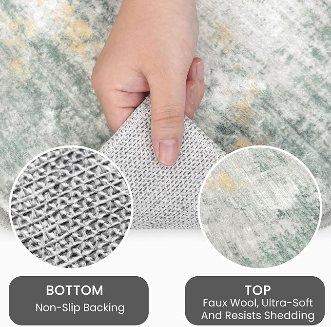 IOHOUZE Abstract Area Rug 3x5 Ft Washable Rugs