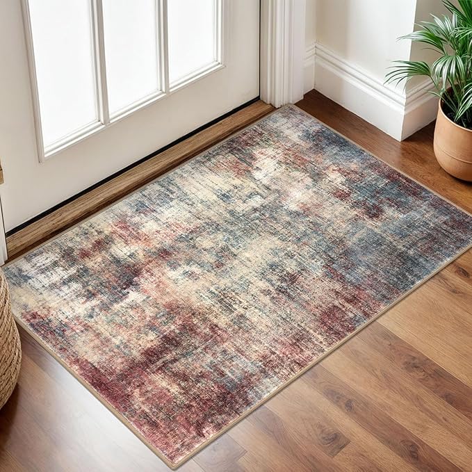 IOHOUZE Small Abstract Area Rug 2x3 Ft Entryway Rugs Washable Door Mat Indoor
