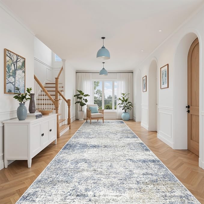 4x10 Runner Rug, Washable Hallway Rug