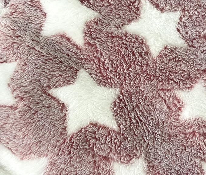 iMaylex Soft Pad Dog Bed Mat, Thicken Warm, Star Pattern, Reversible, Fluffy Pet Dog Sleeping Mattress, Cameo Brown, Large